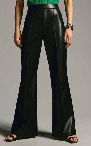 Anthropologie x Avec Les Filles Faux Leather Flare Trousers, Size 8