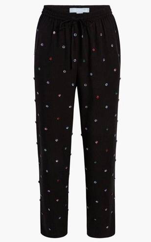 Hill House NEW NWT  Jammie Jewel Pant In Black Multi