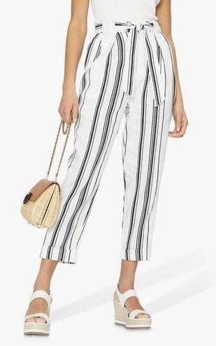 Ted Baker  London Asherr White Striped Tapered Trouser Pants Size 4