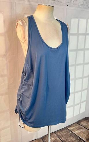 Avia  blue racer back side drawstring workout tank top size xxl