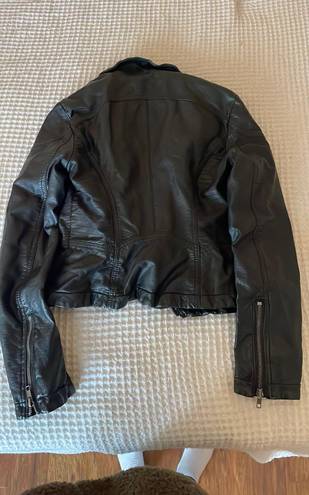 Free People Black Leather Jacket