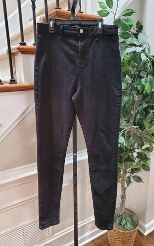 Pretty Little Thing  Women's Denim Black Cotton Mid Rise Skinny Leg Jeans Pant 8