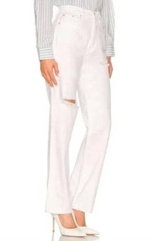 Pistola NWT $158  Cassie Super High Rise Straight White Distressed Jeans