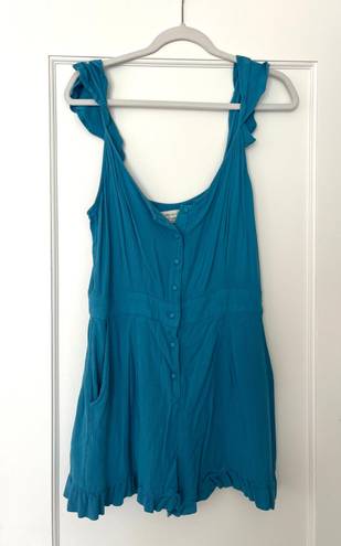 Urban Outfitters Blue Ruffle Romper