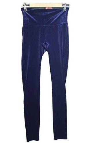 Spanx Velvet Leggings in Color Lapis Night