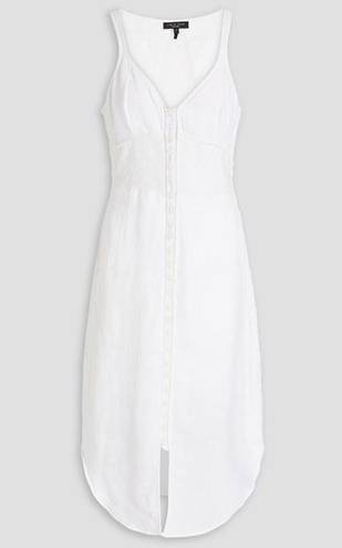 Rag and Bone  Criseli Broderie Anglaise Ramie Midi Button Down Dress White NEW