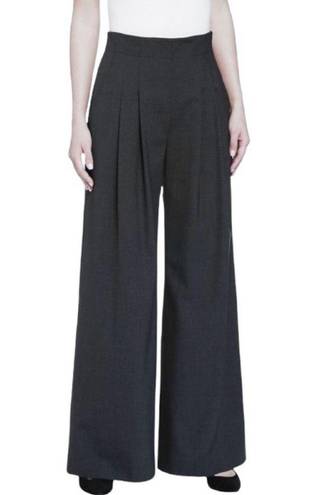 Lafayette 148  Wide Leg Trousers in Grey Size 4
Draped Elegant Pleated High Rise