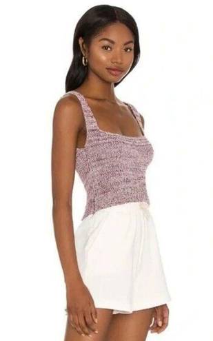 Lovers + Friends Marlene Crochet Knit Tank Top Purple Pink Size Medium