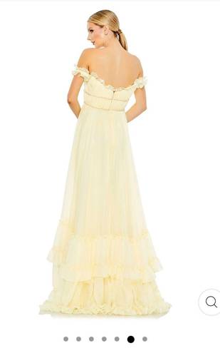 Mac Duggal Ruffle Tiered Babydoll Flowy Gown