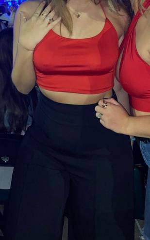 TJ Maxx Red Open Back Crop Top