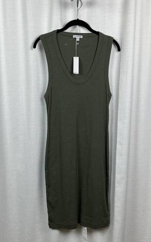 James Perse Standard  Artillery Green Ribbed Knit Tank Dress Sz.3(L) NWT