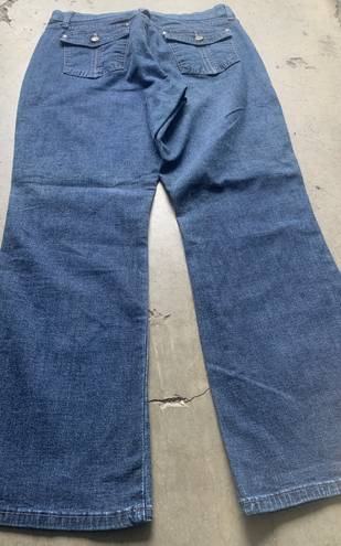 Lee Comfort Waistband Blue Denim Bootcut Stretchy Curvy Fit Jeans Size 10