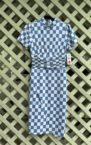 INC Checkered Midi Dress