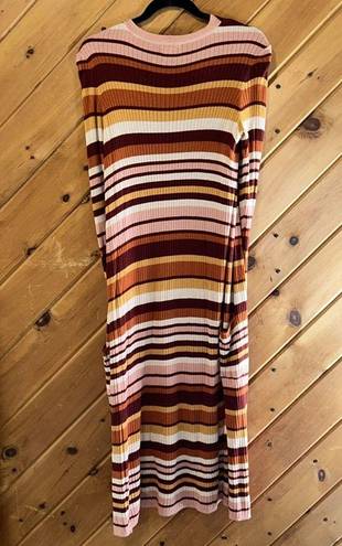 SO Super long striped duster cardigan