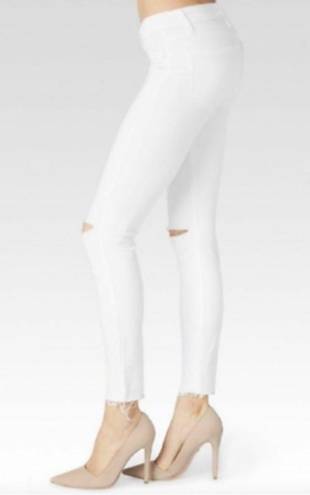 Paige  Transcend Verdugo Crop Skinny Jeans in Arctica Destructed Size 27