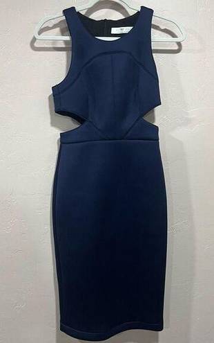 Hunter Bell  Navy Porter Cutout Dress