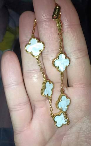 Gold Plated Clover Lucky Bracelet for Women 18K Gold Plated Clover Lucky