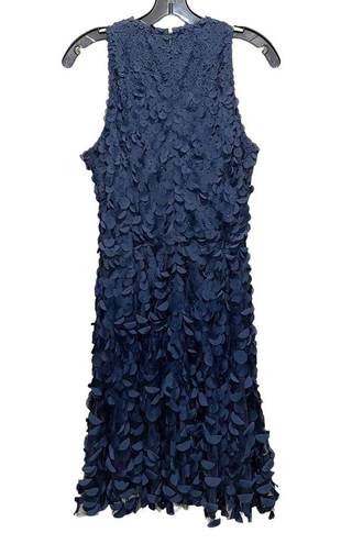 Petal Theia Appliqué Sleeveless  Dress Navy Blue Size 12