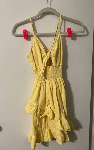blanco by nature Yellow Front Tie Sundress