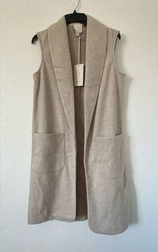 Joie  NWT Long Sleeveless Open Cardigan Duster Sweater Sz small