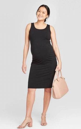 Isabel Maternity Black Sleeveless T-Shirt Dress