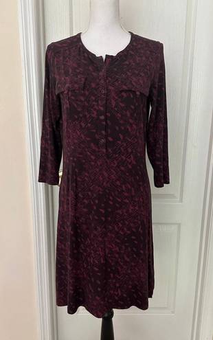 Patagonia Woman's Burgundy Organic Cotton Dress, Sz M.