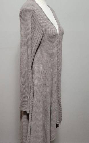 Wishlist  gray waffle knit duster size large