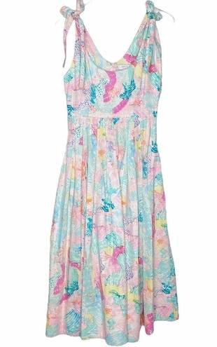 Hunter Bell  Braden Dress in Painterly Rainbow Print Size 4