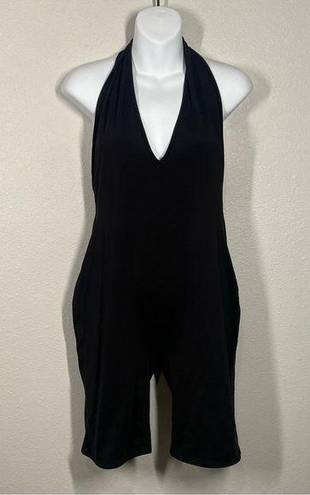 One Piece Black Biker Short Active Wear  Size Large