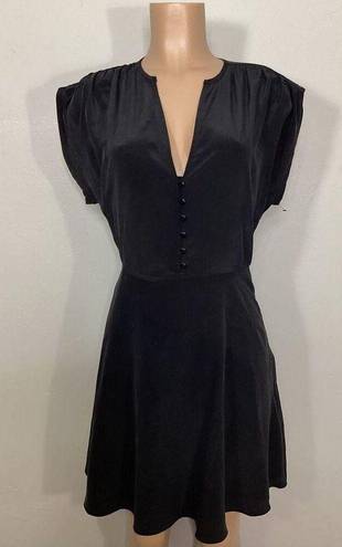 Equipment New.  black silk fit and flair dress. Small. Retails $398