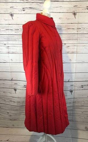 Edge 1980s The Waters  Vintage Red Quilted Down Puffer Coat size small