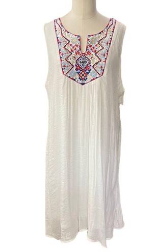 Luxology  Embroidered Bohemian tunic dress NEW Size 16