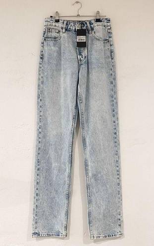 LIONESS  French Kiss Straight Leg Jean in Blue Denim NWT