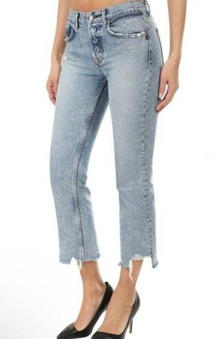 GRLFRND  Tatum Jeans High Rise Cropped Distressed in Overdrive Size 28