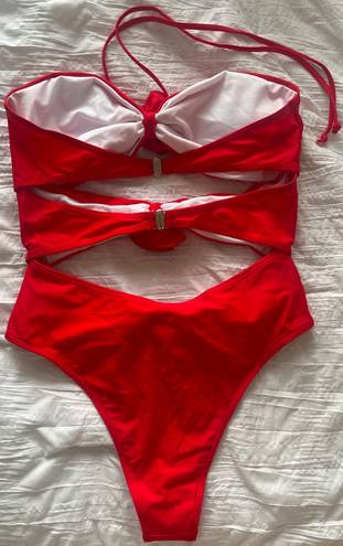 One Piece Red Cut Out