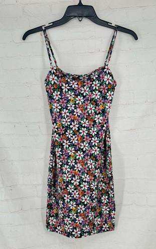 ZARA  Square neck floral mini dress S