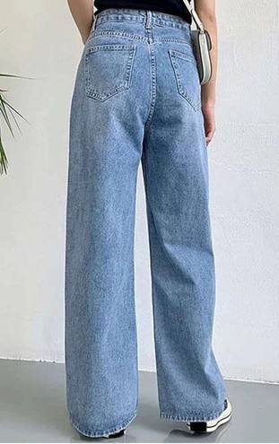 HDLTE women wide leg high waist jeans S-6