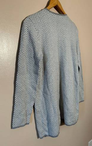 Vince Camuto Gray  Herringbone Waterfall Sweater Size M Like New