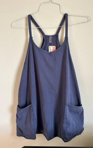 Free People Movement Hot Shot Mini Dress | XS | Blue Indigo