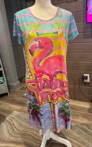 Flamingo Leoma love grove  diner beach cover up