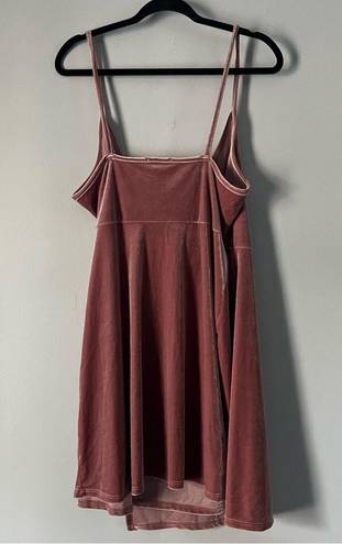 BP  crushed velvet wrap dress in dusty pink size L