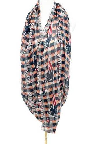 Little Earth  NFL New England Patriots Plaid Gauzy Cotton Logo Infinity Scarf