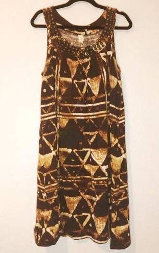 Jones New York  Tribal w/ Metal Sleeveless Dress 2X