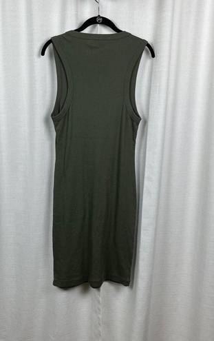 James Perse Standard  Artillery Green Ribbed Knit Tank Dress Sz.3(L) NWT