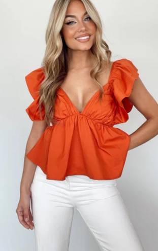 Boutique Orange Top