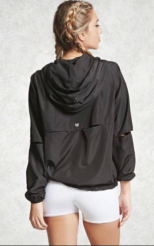 Forever 21 Black Active Vented Windbreaker Jacket