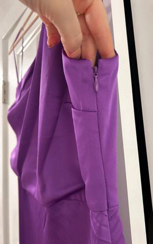 Sam Edelman One Shoulder Ruched Dress- Purple