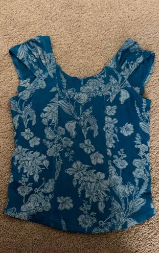 Free People Blue Floral Tank