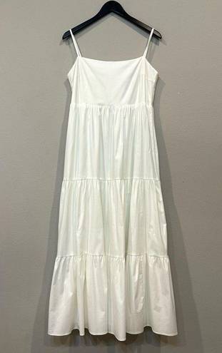 Reformation  East White Organic Cotton Tiered Maxi Dress Large