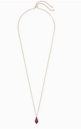 Kendra Scott Maroon Jade Long Pendant